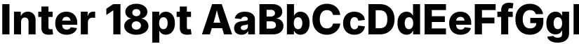 Inter 18pt font