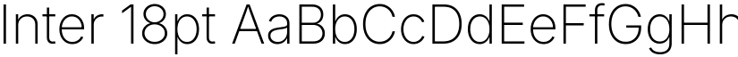 Inter 18pt font
