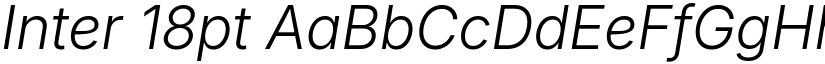 Inter 18pt font