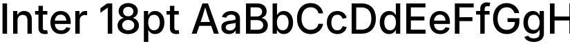 Inter 18pt font
