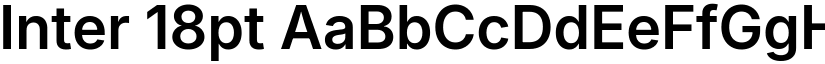 Inter 18pt font