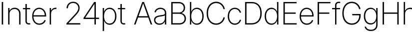 Inter 24pt font