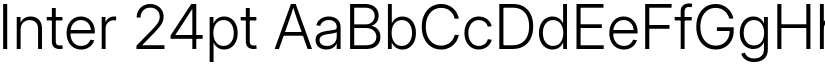 Inter 24pt font