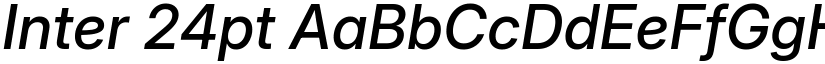 Inter 24pt font