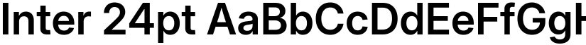Inter 24pt font