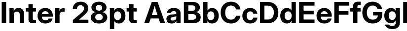 Inter 28pt font