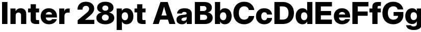 Inter 28pt font