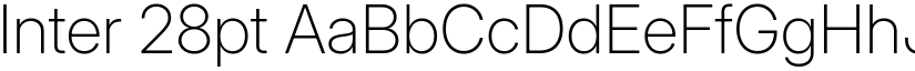 Inter 28pt font