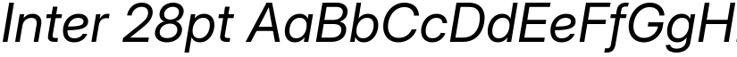 Inter 28pt font