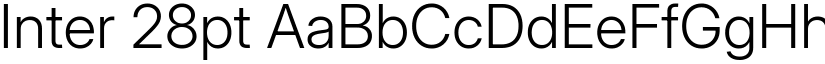 Inter 28pt font