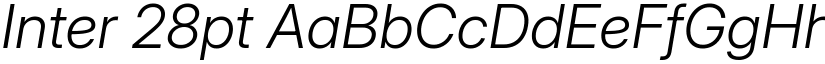 Inter 28pt font