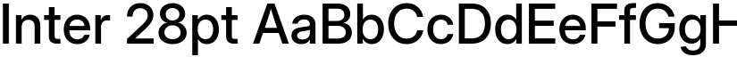 Inter 28pt font