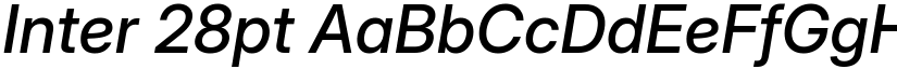Inter 28pt font