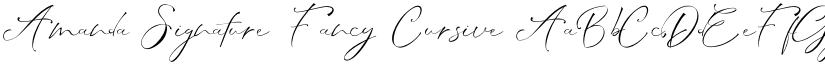 Amanda Signature Fancy Cursive font