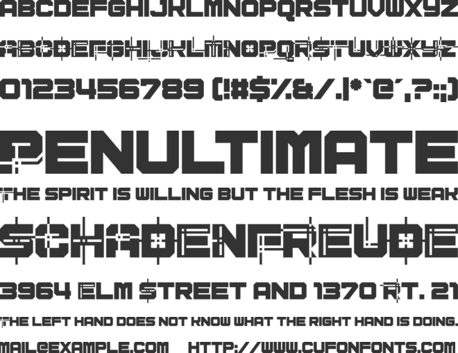 Conflict 3040 font preview