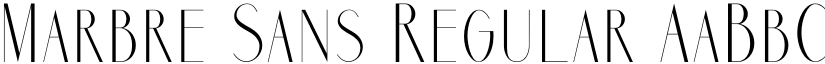 Marbre Sans Regular font