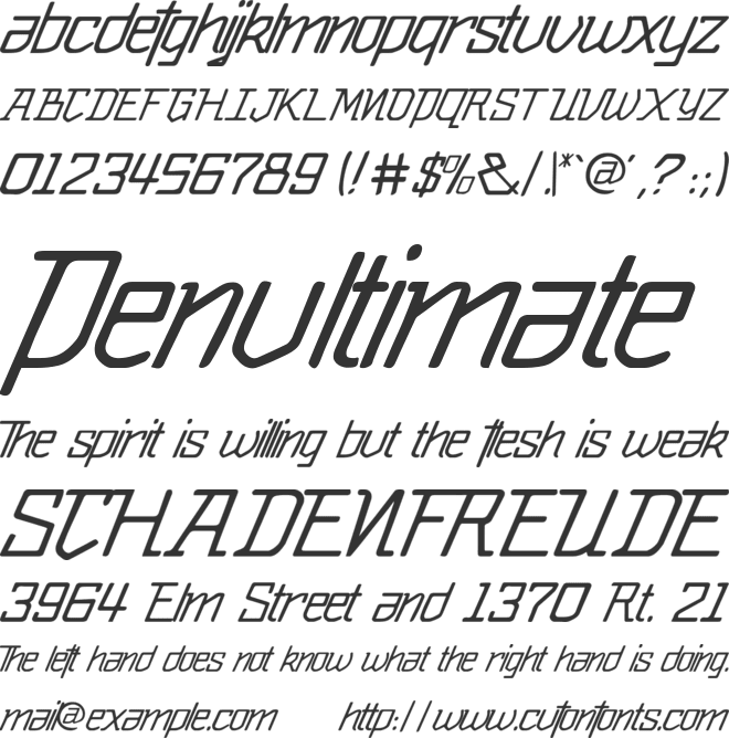 Chromex Racer font preview