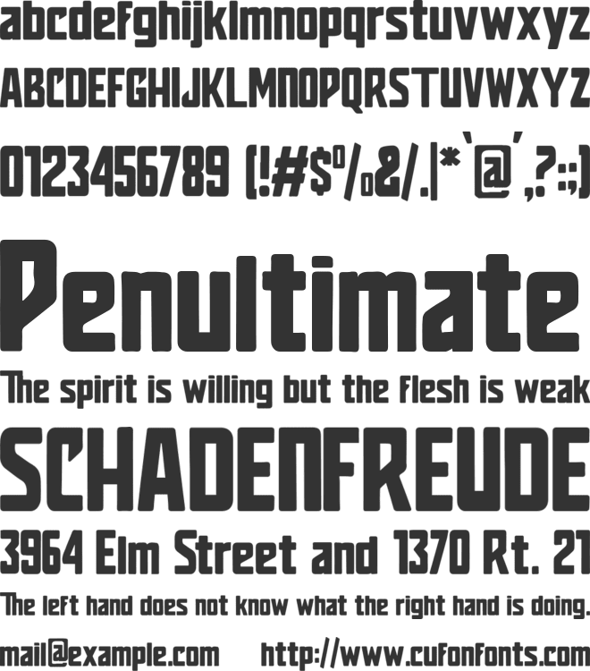 Mountain and Nature font preview