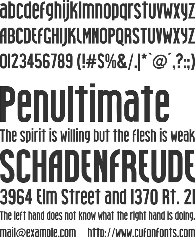 Sex Face font preview