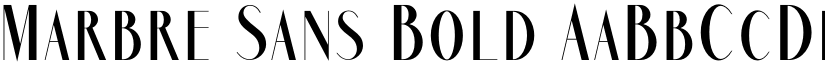 Marbre Sans Bold font
