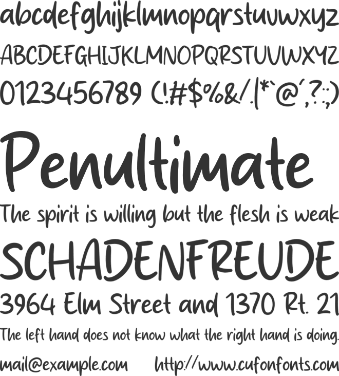 Bright Dusty font preview
