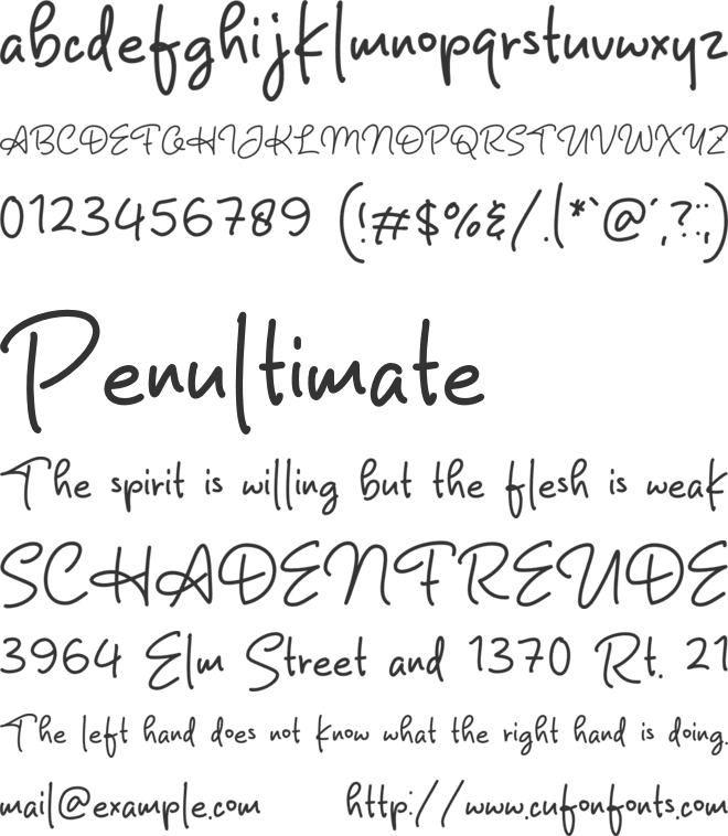 Hunter Script font preview