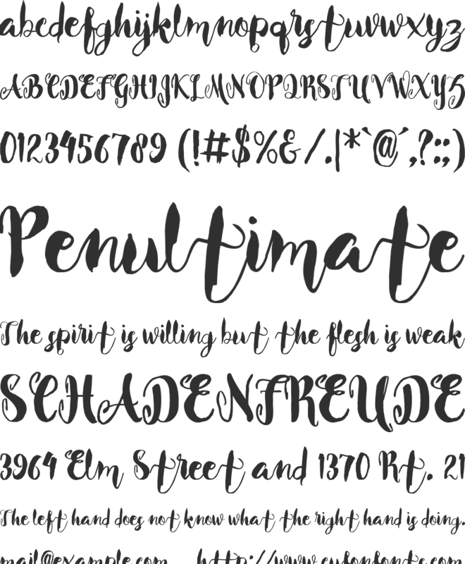 Beverly font preview