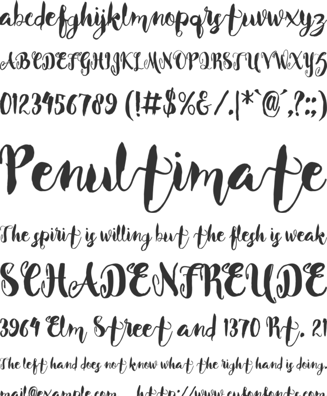 Beverly font preview