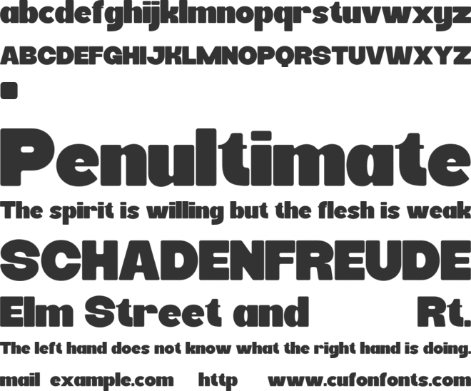 Crosa font preview