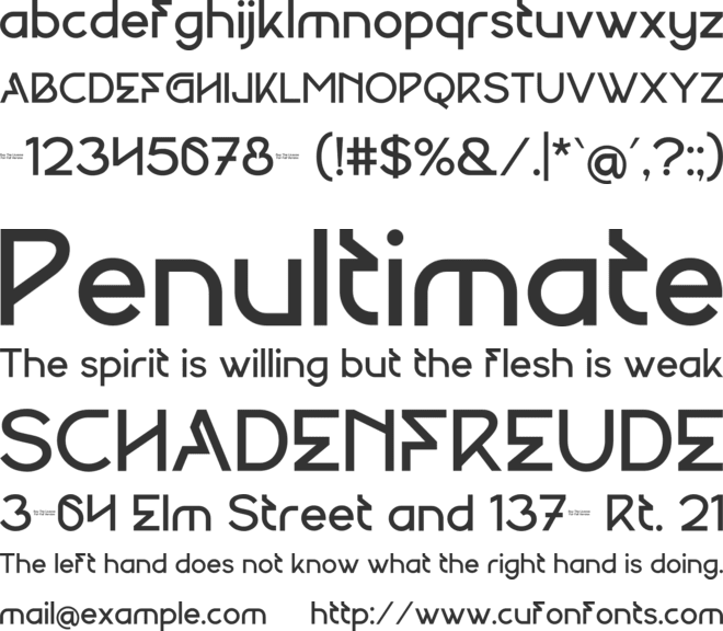 Agern font preview