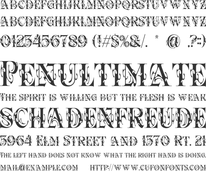 Black Roserip font preview