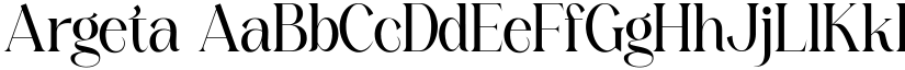 Argeta font