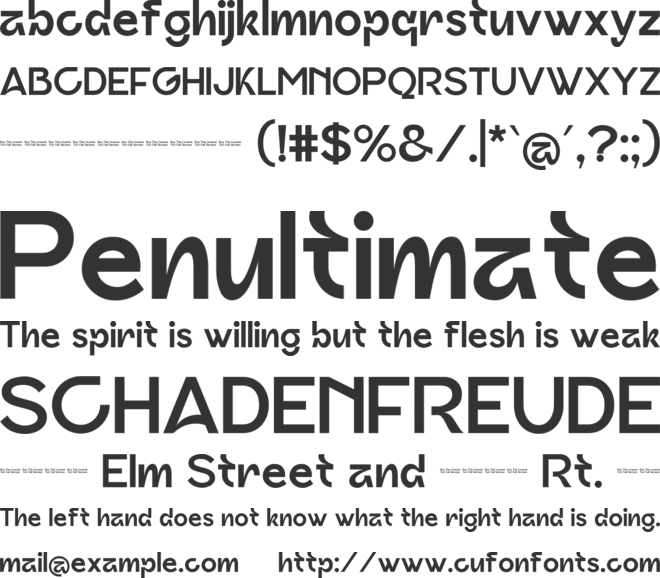 Gadey font preview