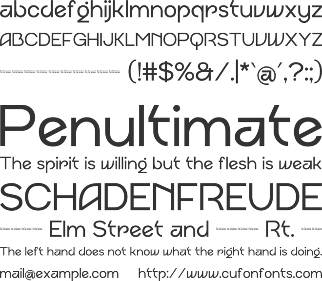 Ragtev font preview