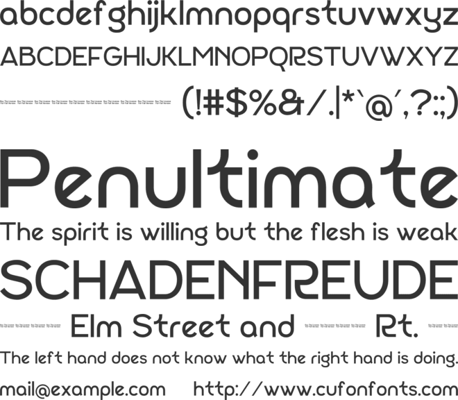 Radets font preview