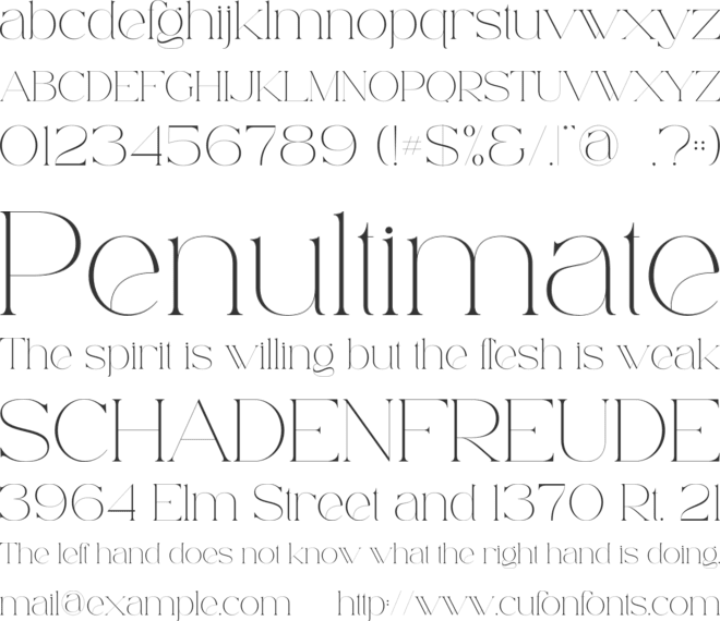 Utorus font preview