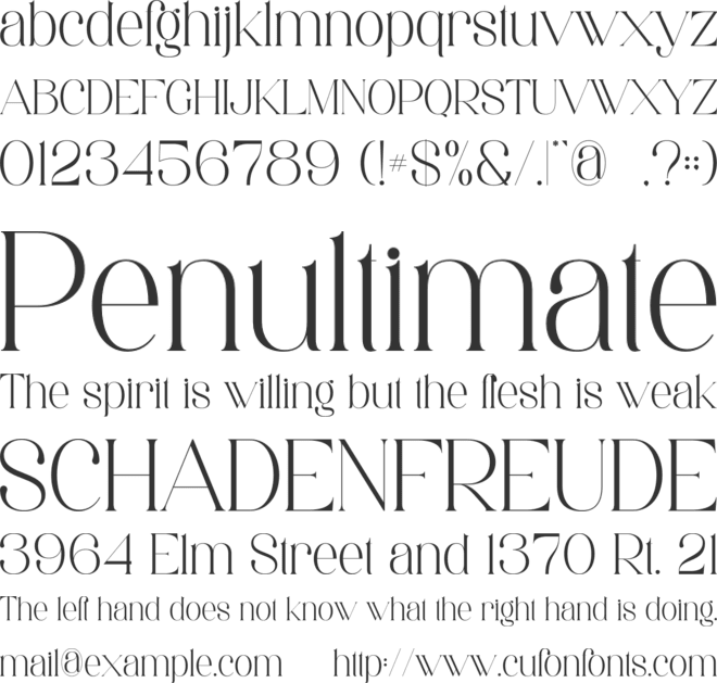 Aretha font preview