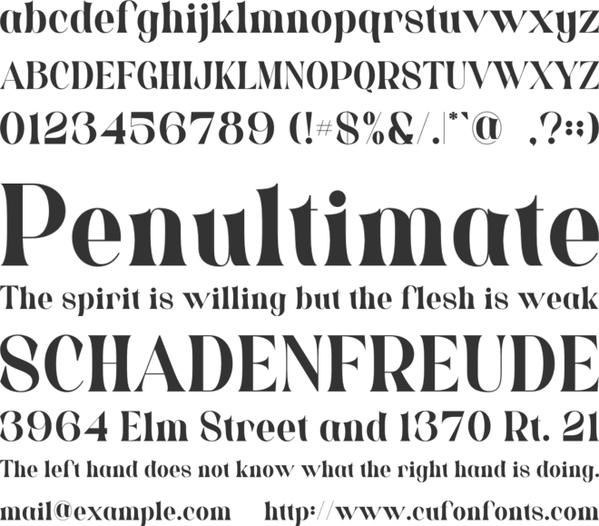 Casson font preview