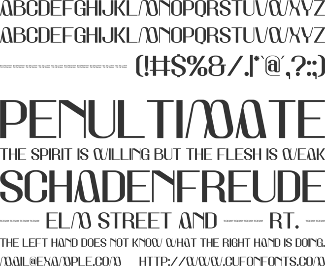 Anmox font preview