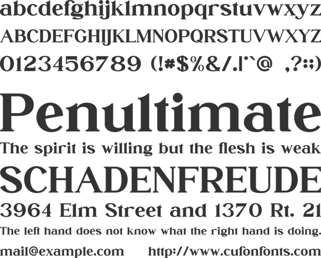 Blighia font preview