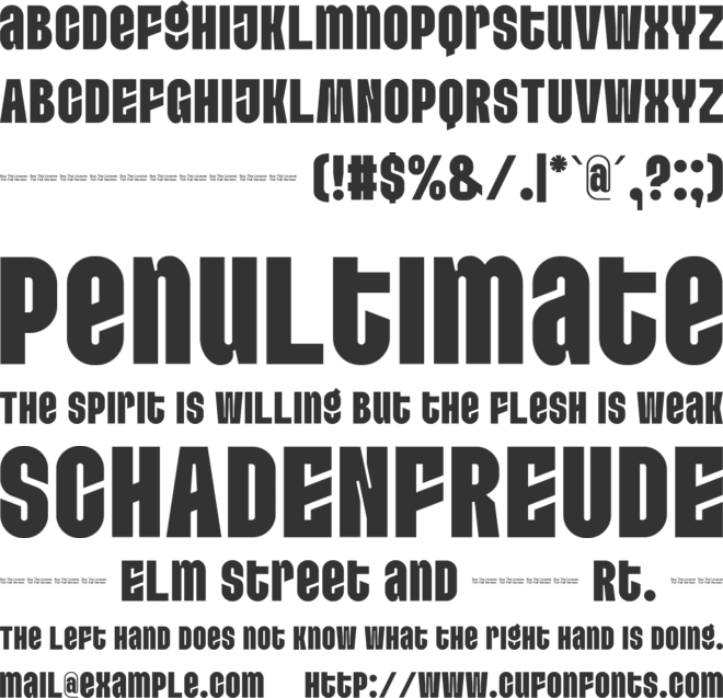 Etgea font preview