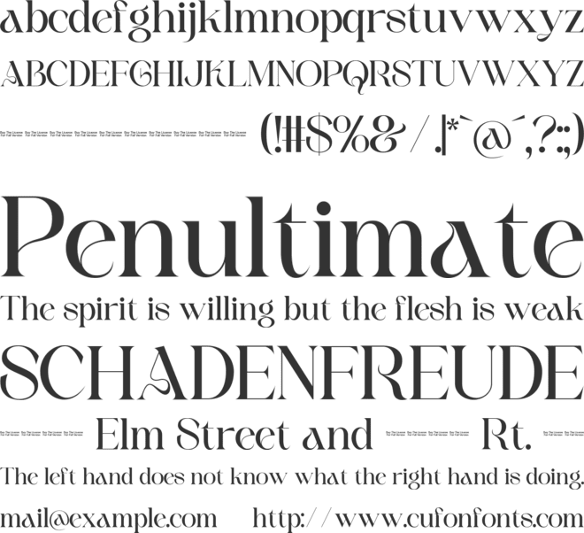 Qaveria font preview