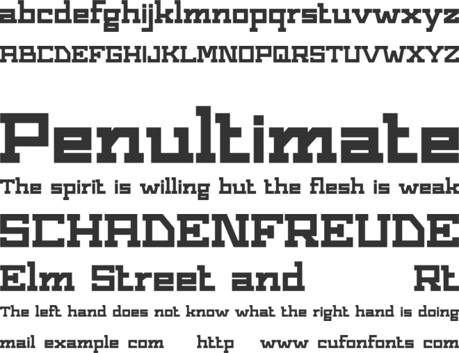 Gerank Free font preview