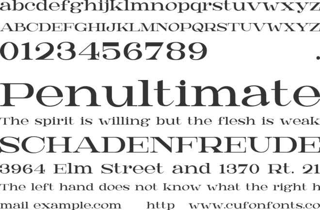 Clatine Free font preview
