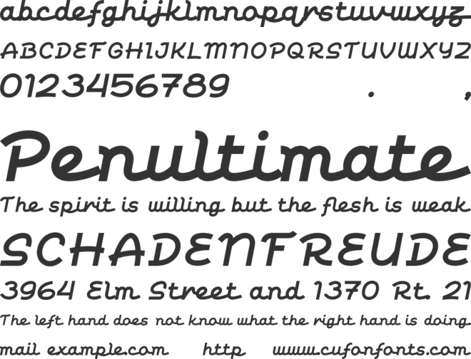 Glantiq Free font preview