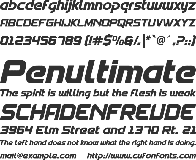 Spantaran font preview