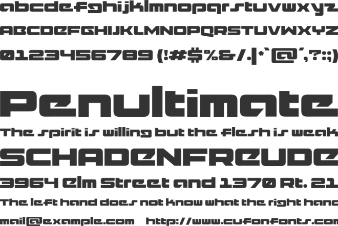 ID Tenzion font preview