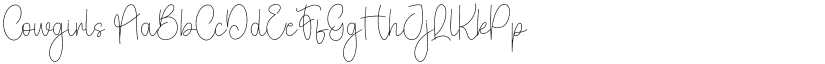 Cowgirls font