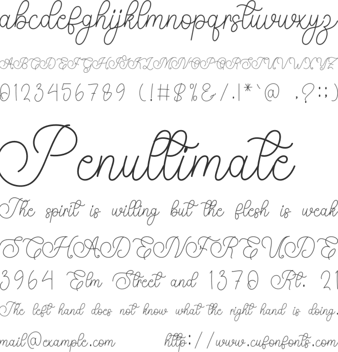 Lovely Dreaming font preview