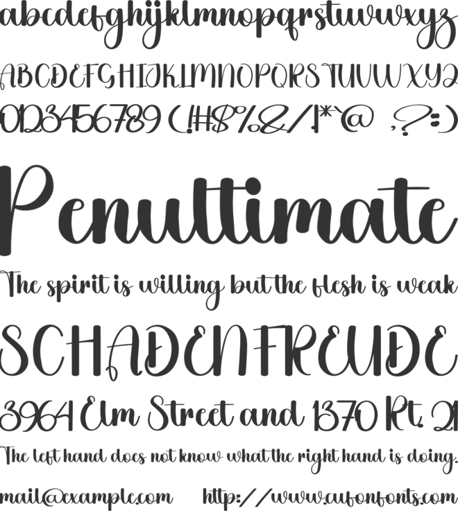 Babysanta font preview